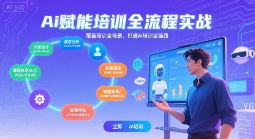 AI赋能培训全流程实站，覆盖培训全场景，打通 Al培训全链路 - 来及网络