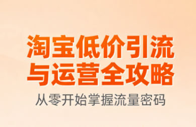 淘宝低价引流与运营全攻略(更新9月) - 来及网络