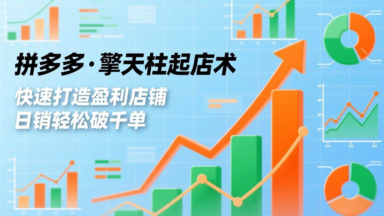 （17312期）拼多多·擎天柱起店术，爆流布局、利润起飞、不断流，快速打造盈利店铺，日销破千单（更新） - 来及网络