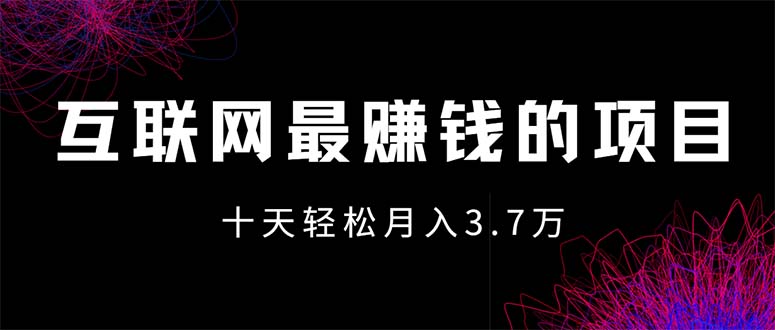 （12396期）互联网最赚钱的项目没有之一，轻松月入7万+，团队最新项目 - 来及网络