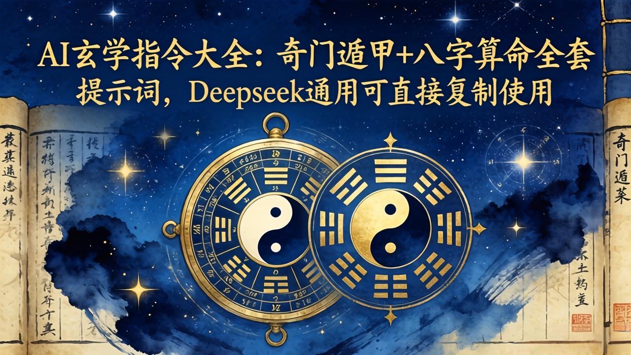 AI玄学指令大全：奇门遁甲+八字算命全套提示词，Deepseek通用可直接复制使用 - 来及网络