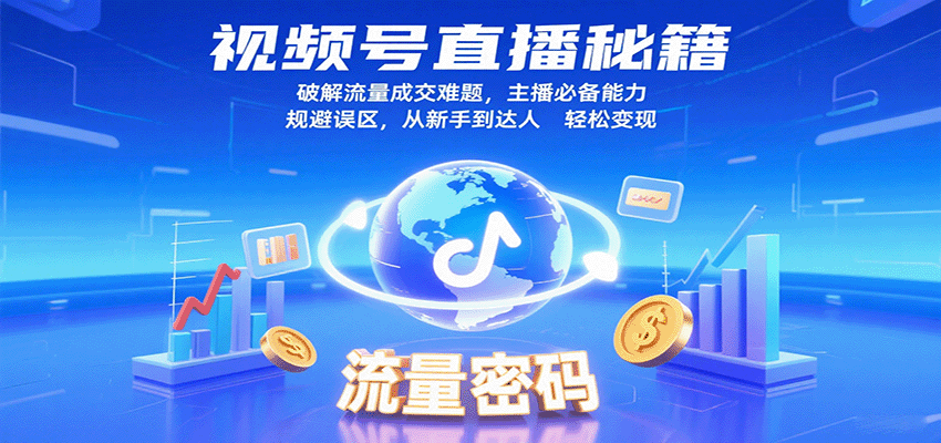 视频号直播秘籍，破解流量成交难题，主播必备能力，规避误区，从新手到达人轻松变现 - 来及网络