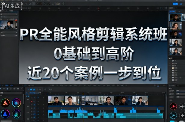 PR全能风格剪辑系统班，0基础到高阶，近20个案例一步到位 - 来及网络