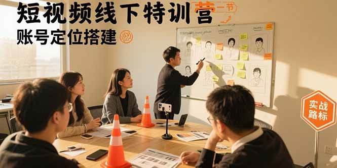 （15707期）短视频线下特训营：账号定位搭建/口播号拍摄剪辑/直播间流量入口/变现实战 - 来及网络
