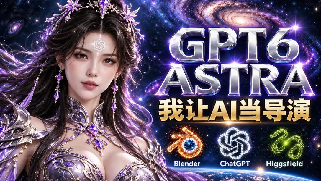 让GPT-6 Astra当导演！Higgsfield和Blender实战打造30秒玄幻精准运镜短片！ - 来及网络