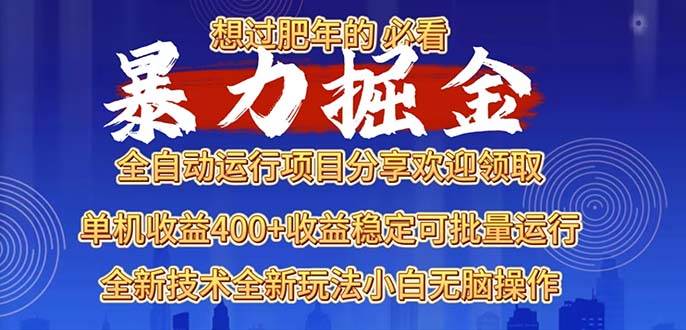 （13675期）2025暴力掘金项目，想过肥年必看！ - 来及网络