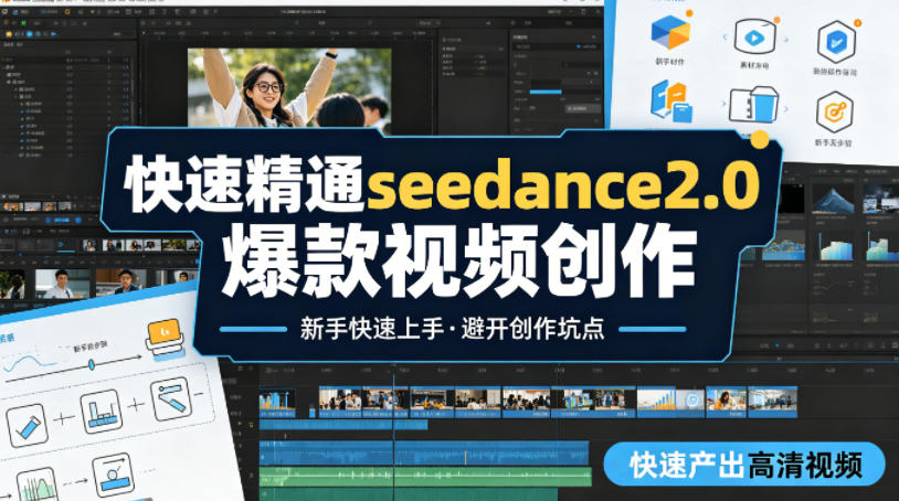 快速精通seedance2.0爆款视频创作，快速产出高清视频，避开大量创作坑点，新手也能快速上手 - 来及网络