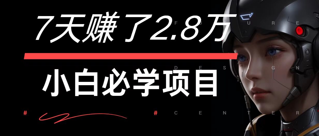 7天赚了2.8万！每单利润最少500+，轻松月入7万+小白有手就行 - 来及网络