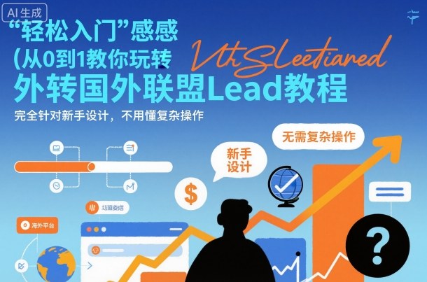 国外联盟賺美刀项目，从0到1教你玩转国外联盟Lead教程，纯新手可操作性100% - 来及网络