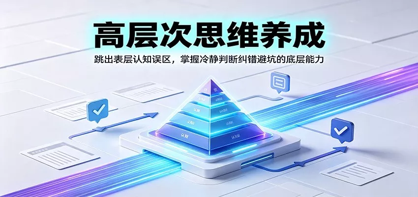 高层次思维养成：跳出表层认知误区，掌握冷静判断纠错避坑的底层能力 - 来及网络