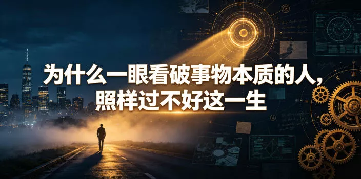 付费文章：为什么一眼看破事物本质的人，照样过不好这一生 - 来及网络
