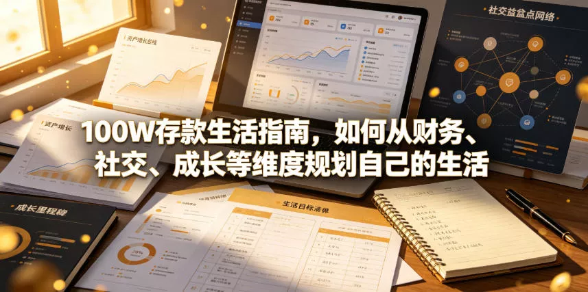 付费文章：100W存款生活指南，如何从财务、社交、成长等维度规划自己的生活 - 来及网络