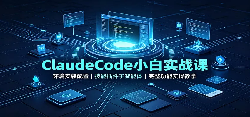 ClaudeCode小白实战课：环境安装配置，技能插件子智能体，完整功能实操教学 - 来及网络