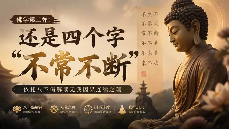 付费文章：佛学第二弹：还是四个字“不常不断”依托八不偈解读无我因果连续之理 - 来及网络