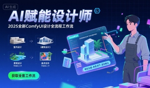 AI赋能设计师， 2025全新comfyui设计全流程工作流 ，室内-建筑-景观-美术，零基础直接上手 - 来及网络
