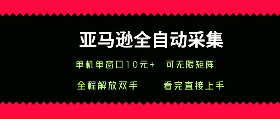 （15704期）亚马逊全自动采集，单机单窗口一天10+，可无限矩阵去做 - 来及网络