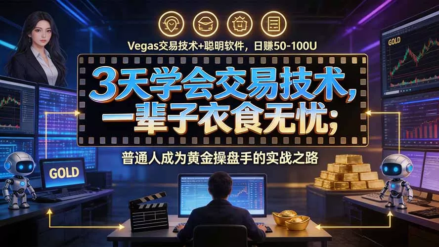 3天学会做交易，普通人快速成为操盘手” Vegas交易系统+聪明软件 ， 日赚50-1000U， 长期稳定，小白轻松上手 - 来及网络
