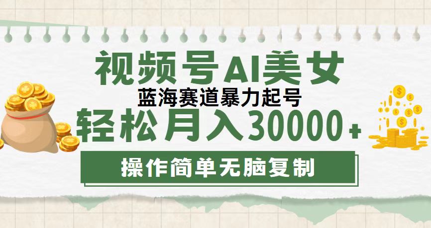 （12087期）视频号AI美女跳舞，轻松月入30000+，蓝海赛道，流量池巨大，起号猛，无… - 来及网络