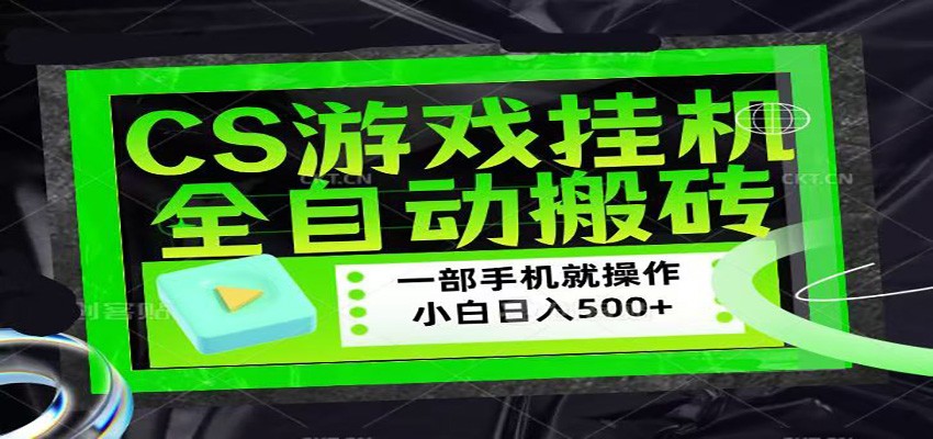 CSGO游戏挂机捡漏搬砖，超稳定的项目，带领1000+小白实现日入500+ - 来及网络