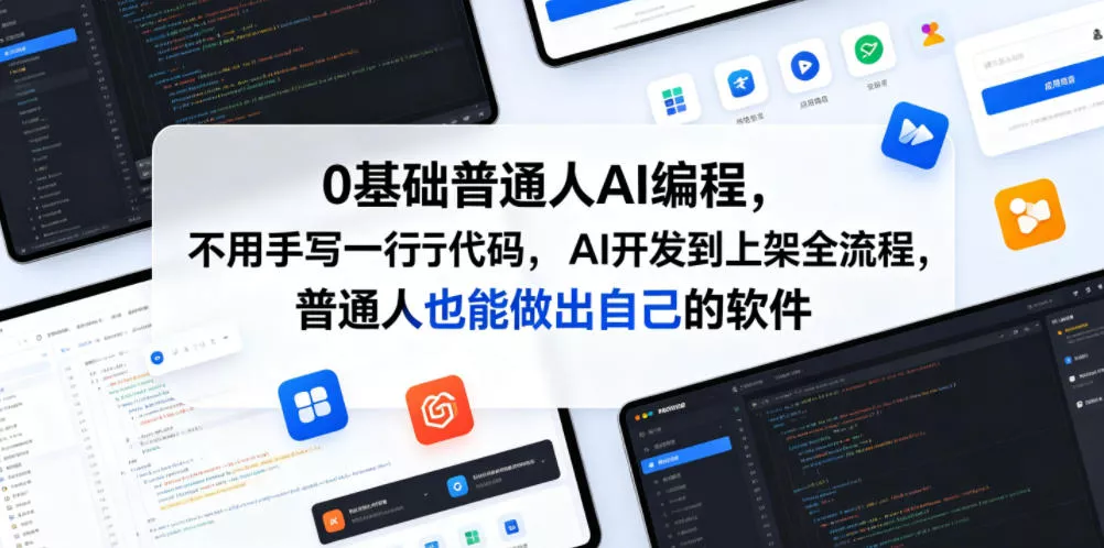 0基础普通人AI编程，不用手写一行代码，AI开发到上架全流程，普通人也能做出自己的软件 - 来及网络