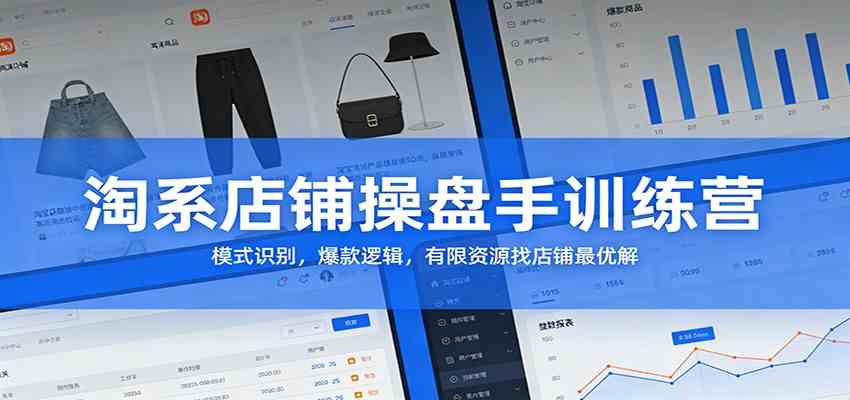 淘系店铺操盘手训练营：模式识别，爆款逻辑，有限资源找店铺最优解 - 来及网络