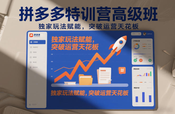 拼多多特训营高阶班，独家玩法赋能，突破运营天花板(更新26年4月18日) - 来及网络
