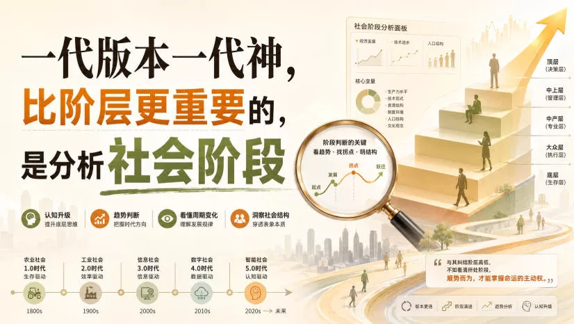 付费文章：一代版本一代神，比阶层更重要的，是分析社会阶段 - 来及网络