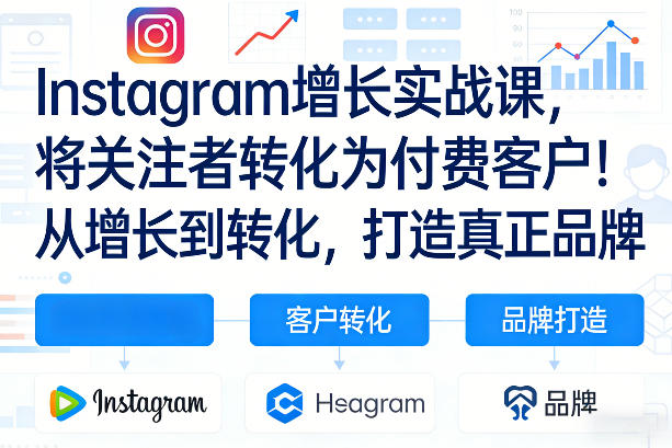 Instagram增长实战课，将关注者转化为付费客户！从增长到转化，打造真正品牌(双语字幕) - 来及网络
