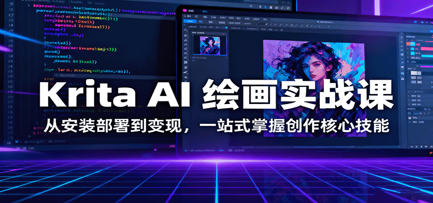 Krita AI 绘画实战课：从安装部署到变现，一站式掌握创作核心技能 - 来及网络
