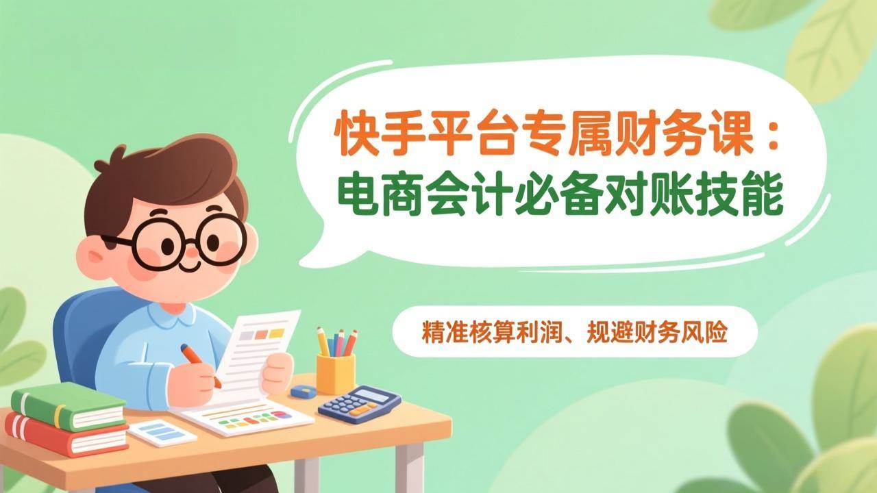 （17167期）快手平台专属财务课：电商会计必备对账技能，精准核算利润、规避财务风险 - 来及网络