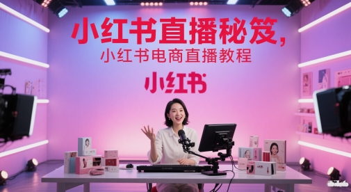 小红书直播秘笈，小红书电商直播教程 - 来及网络