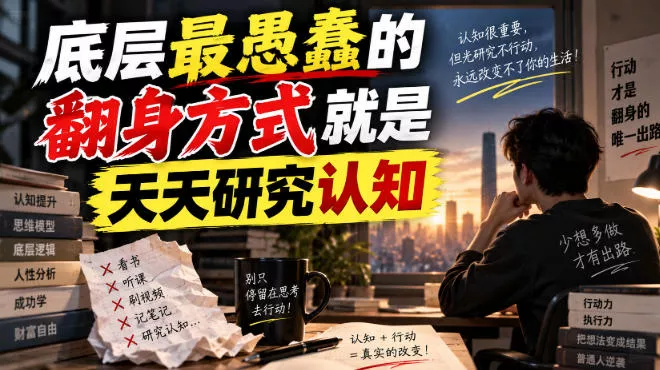 付费文章：底层最愚蠢的翻身方式就是天天研究认知 - 来及网络