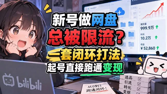 网盘拉新SOP：小白前期宝典，每一步都有明确动作，几千测试出来的打法，全程不限流 - 来及网络