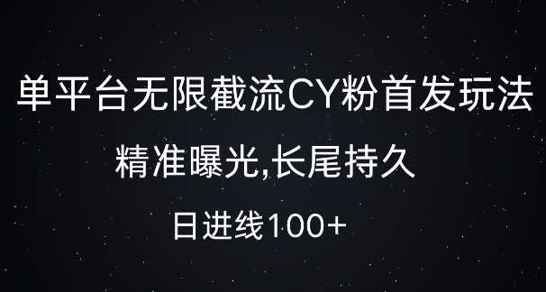 单平台无限截流创业粉首发玩法，精准曝光，长尾持久，日引流100+【揭秘】 - 来及网络