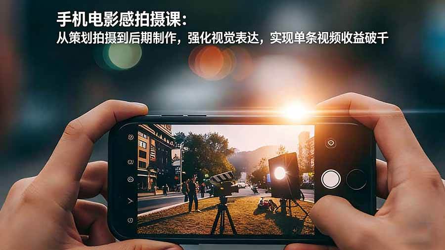 （17273期）手机电影感拍摄课：从策划拍摄到后期制作，强化视觉表达，实现单条视频收益破千 - 来及网络