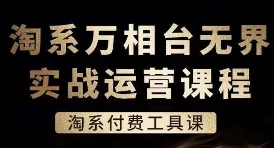 淘系万相台无界实战运营课，淘系付费工具课 - 来及网络
