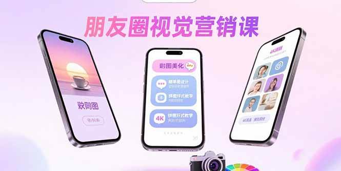 （15866期）朋友圈视觉营销课：问候图美化，晒单图设计，拼图玩法教学 - 来及网络