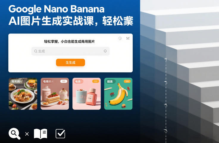 Google Nano Banana AI图片生成实战课，轻松掌握，小白也能生成商用图片 - 来及网络