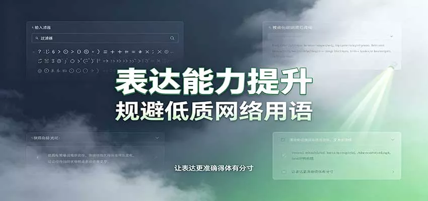 表达能力提升：语言塑造思想逻辑，规避低质网络用语，强化心智感知 - 来及网络