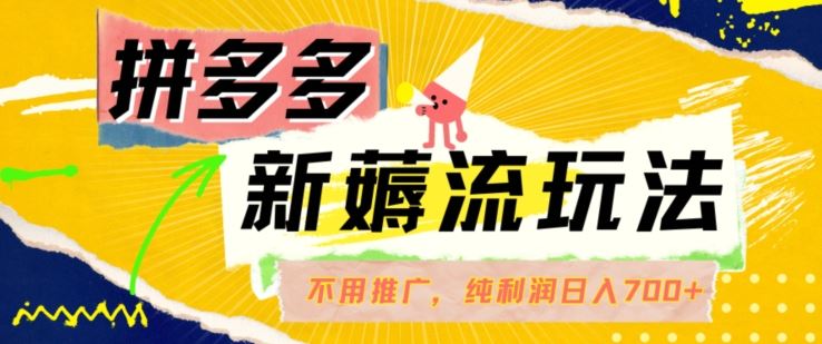 拼多多最新薅流玩法，无需开车推广，纯靠自然流吃饭-单纯赚50+利润，日入700+【揭秘】 - 来及网络