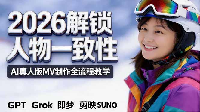 2026独创解锁人物一致性：AI真人版MV制作，不讲空话，不拼概念，全流程实操 - 来及网络