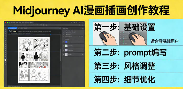 利用Midjourney AI人工智能轻松创作漫画插画教程，零基础创作完整漫画插画 - 来及网络