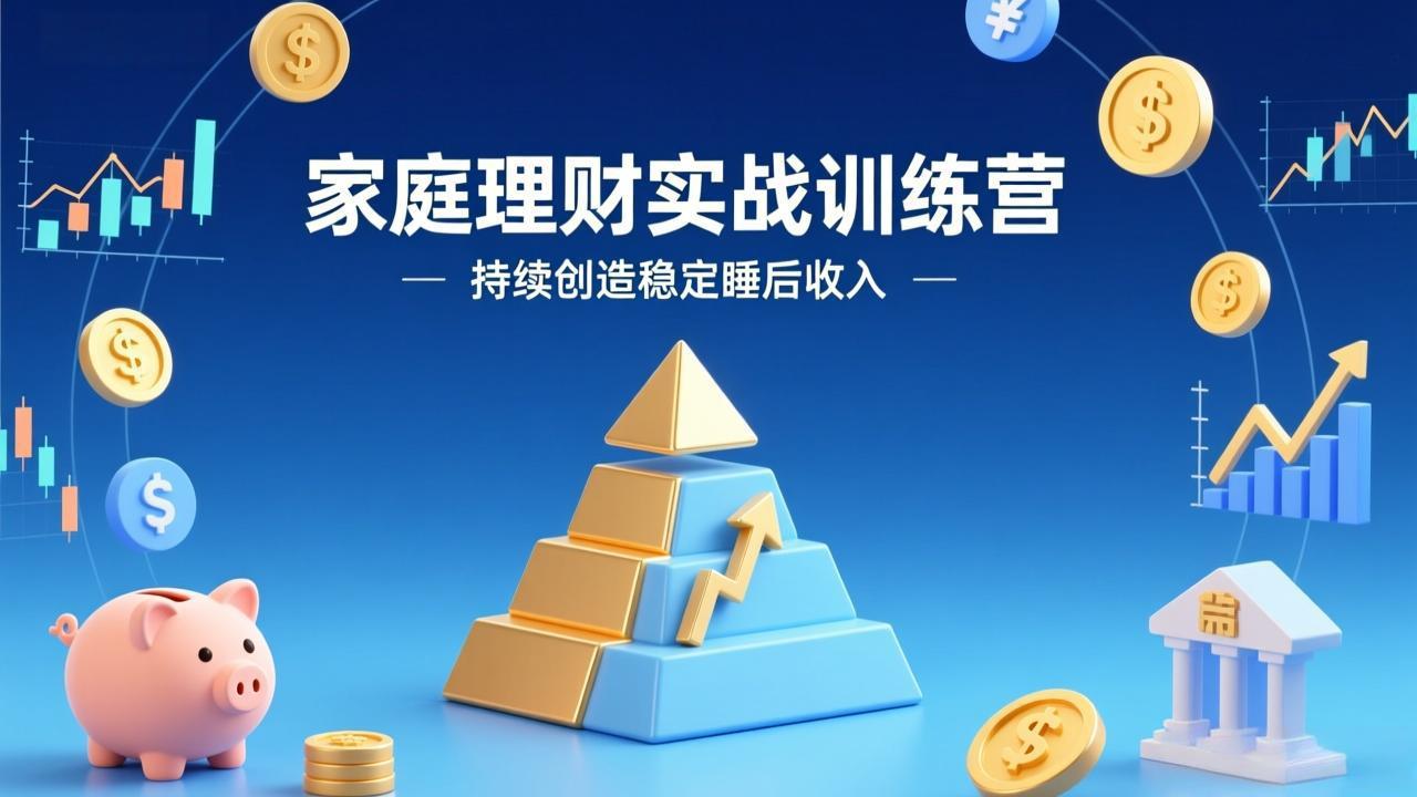 家庭理财实战训练营：从0到1建体系，三阶进阶层层递进，助你持续创造稳定睡后收入 - 来及网络
