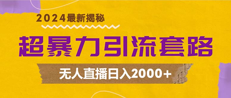 （12800期）超暴力引流套路，无人直播日入2000+ - 来及网络