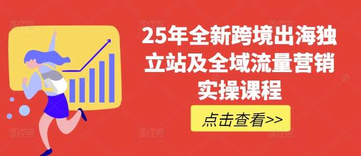 25年全新跨境出海独立站及全域流量营销实操课程，跨境电商独立站TIKTOK全域营销普货特货玩法大全 - 来及网络