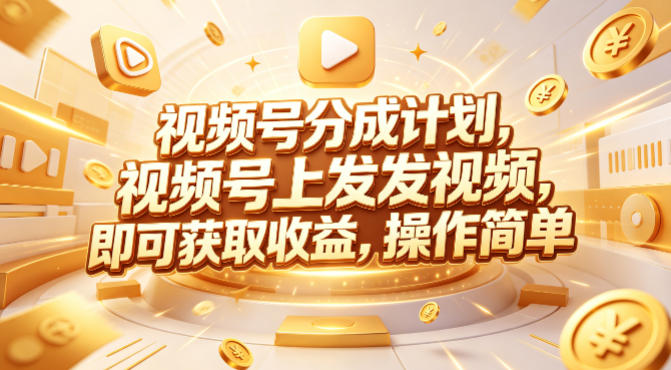 视频号分成计划，599元众筹的Red团队课程，视频号上发发视频，即可获取收益，操作简单 - 来及网络