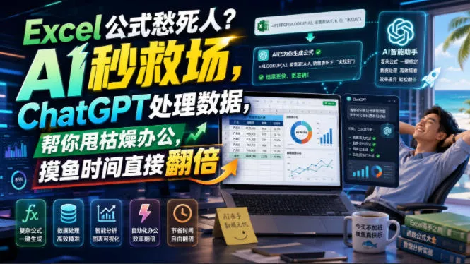 Excel公式愁死人？AI秒救场，ChatGPT处理数据，帮你甩枯燥办公，摸鱼时间直接翻倍【原创双语字幕】 - 来及网络