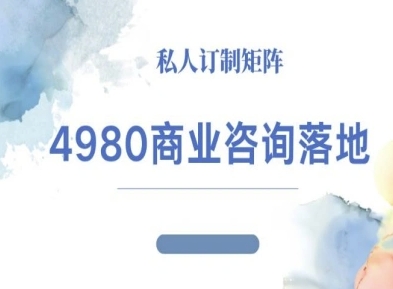 4980商业咨询师落地课程-ip运营高客单教程 - 来及网络