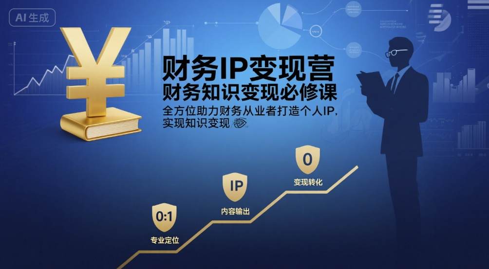 财务IP变现营，财务知识变现必修课，全方位助力财务从业者打造个人IP，实现知识变现 - 来及网络