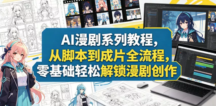 AI漫剧系列教程，从脚本到成片全流程，零基础轻松解锁漫剧创作 - 来及网络